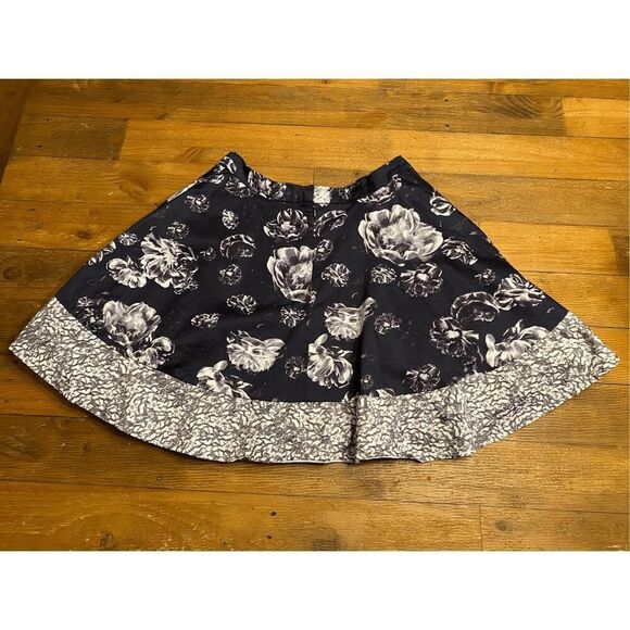 Prabal Gurung for Target size 8 Black White Floral A-Line Skirt spring - Picture 5 of 7
